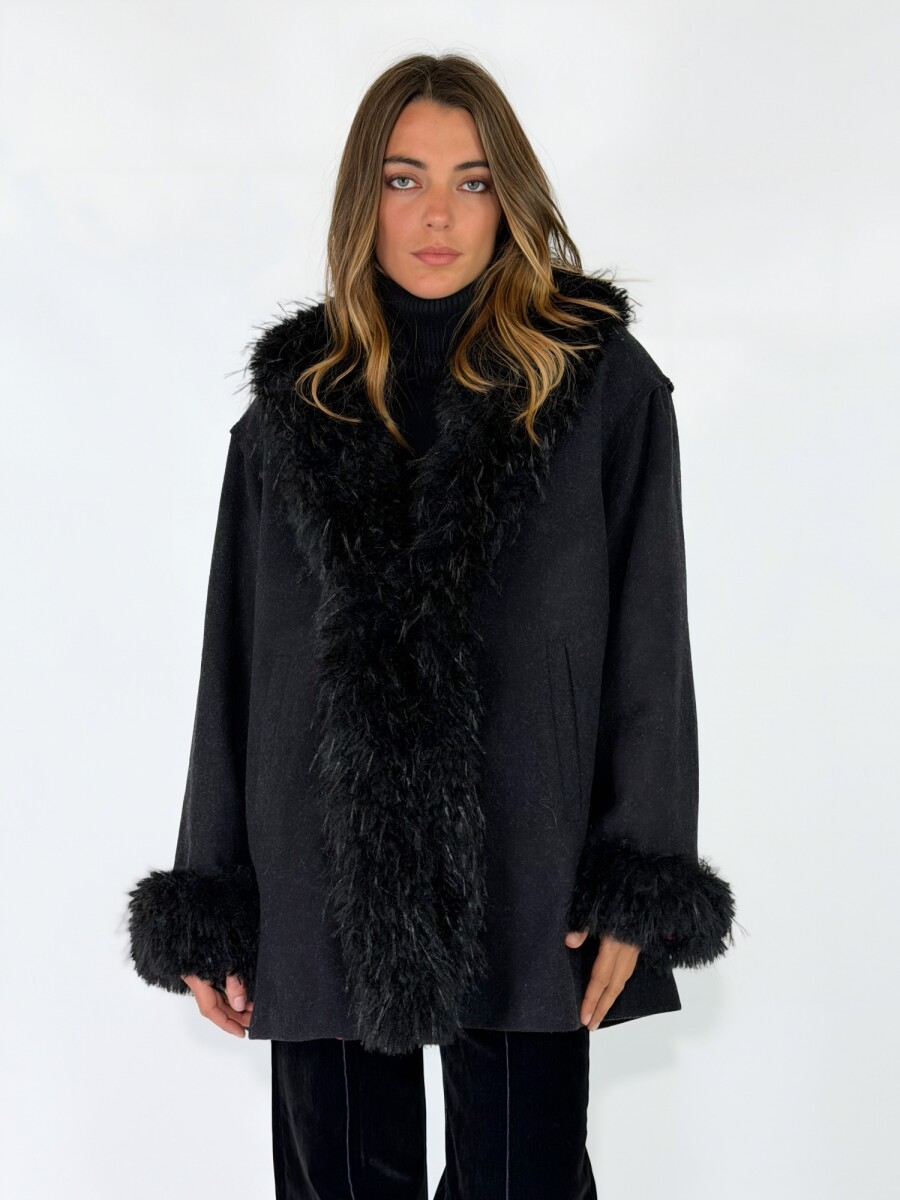 CHAQUETA CANNES MIDI - NEGRO 
