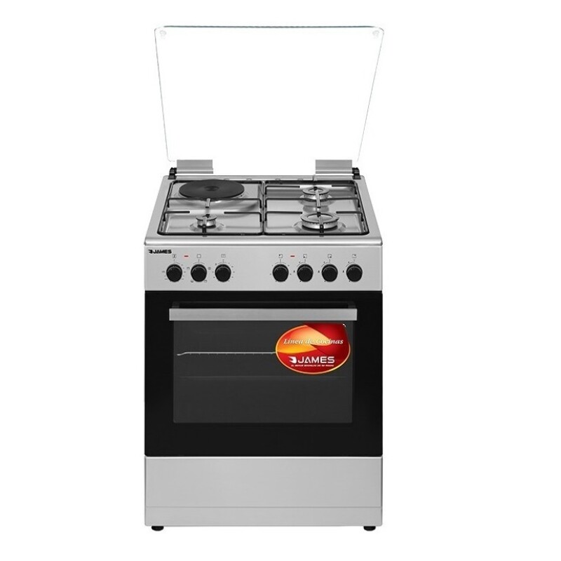 Cocina James C-221 A TKS INOX color gris con puerta con visor 220V Cocina James C-221 A Tks Inox Color Gris Con Puerta Con Visor 220v