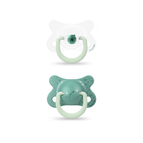 Chupete Anatómico Suavinex 0-6M con Anillo Brillante Verde