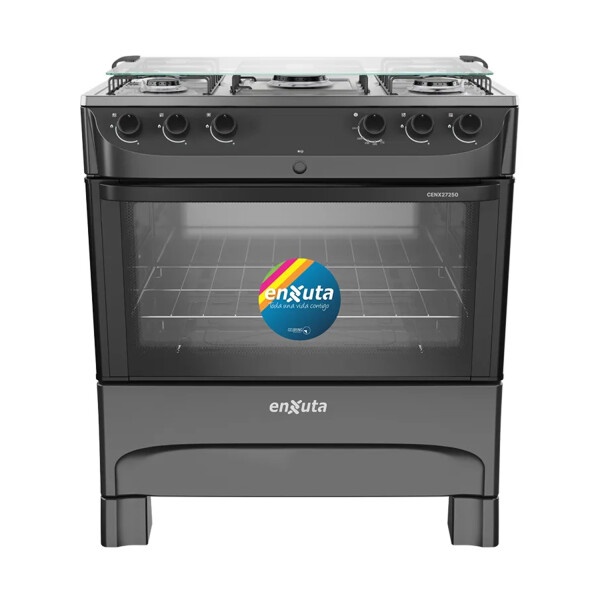 Cocina Enxuta 5 Hornallas Y Horno Supergas Termocupla NEGRO