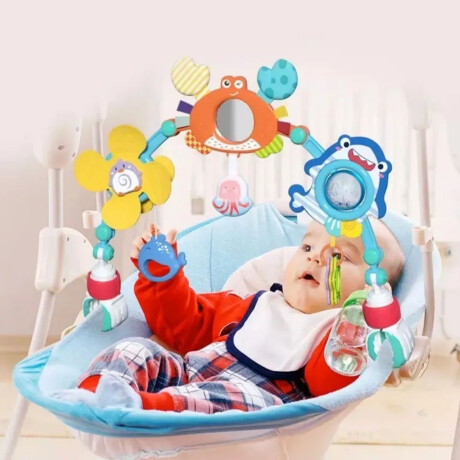 Arco Móvil Estimulación Bebé para Coche Cuna Paseo Huanger Celeste