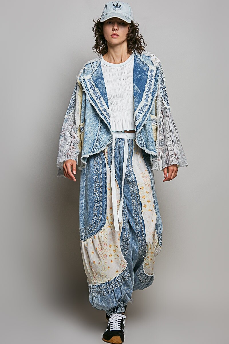 CHAQUETA DENIM CROCHET Denim