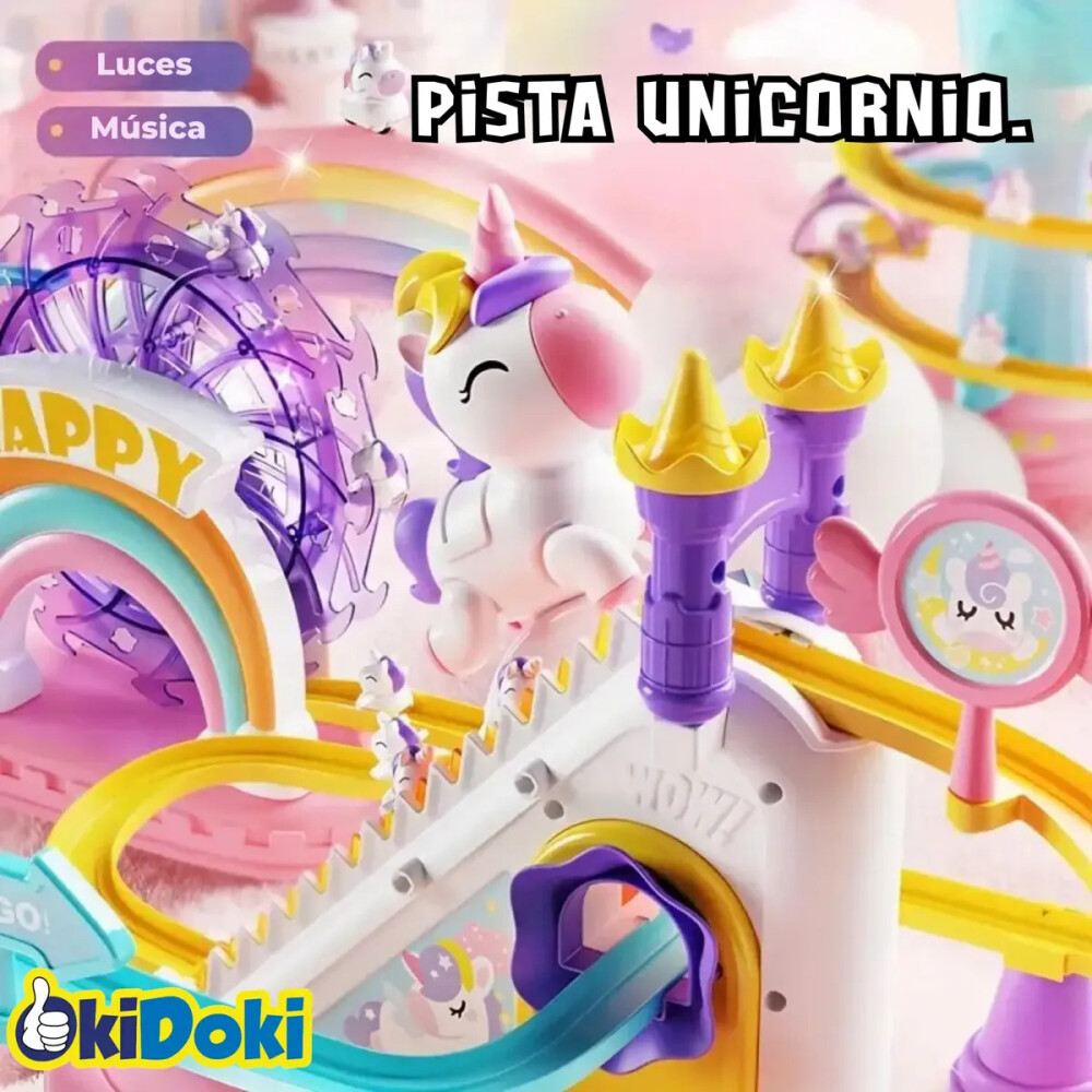 Pista de unicornios con luz y sonido Pista de unicornios con luz y sonido