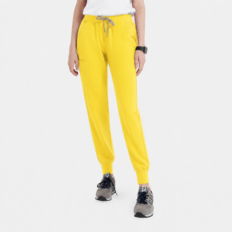 PANTALON KORI DAMA CON PUÑO amarillo