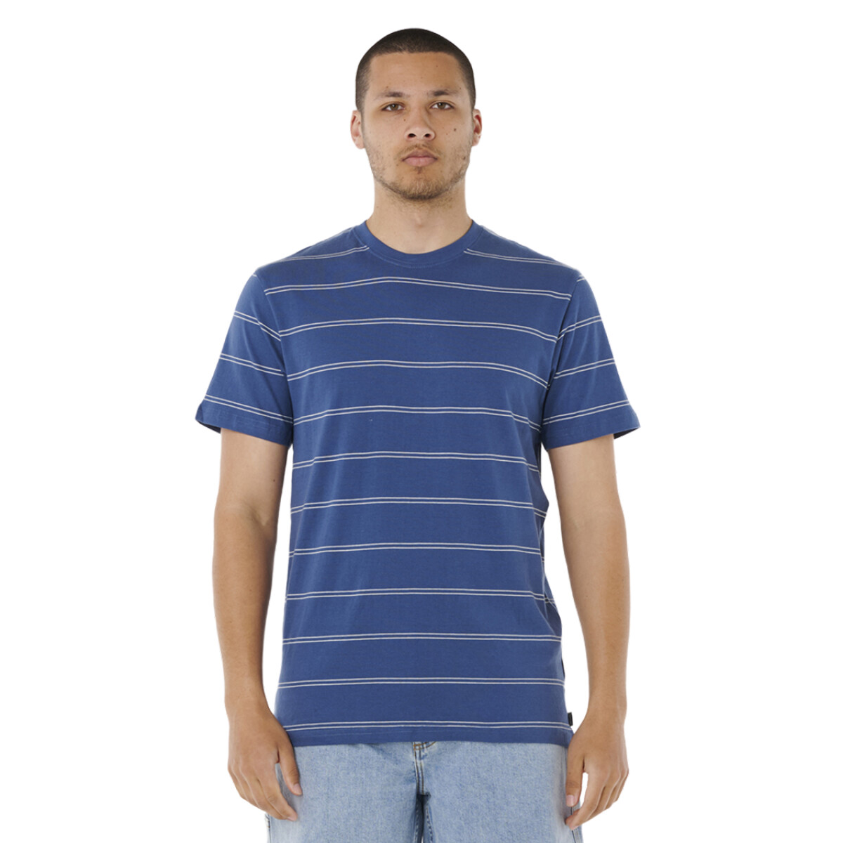 Remera Rip Curl Plain Stripe Tee - Azul 