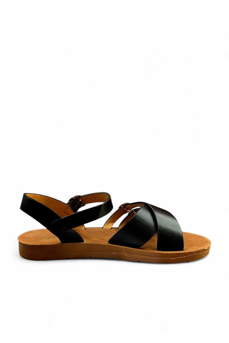 SANDALIA PATTY CON ELASTICO 096 Negro