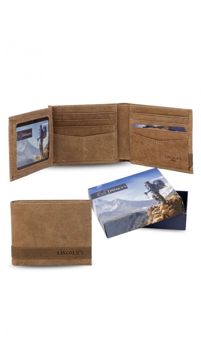 Billetera Cuero Hermes - Nuez C/Jaspeado 