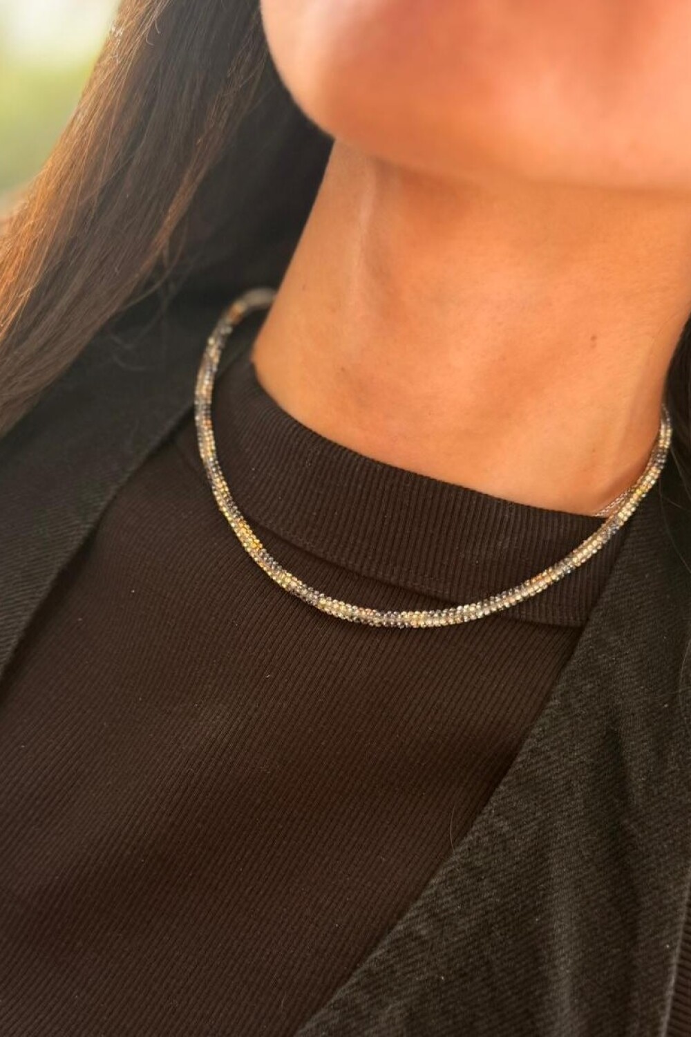 Camo Necklace Blanco / Azul
