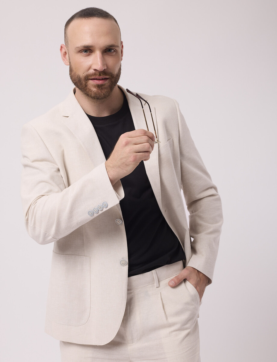 Saco lino rayado Saco lino rayado