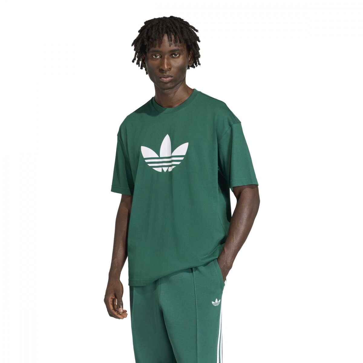 REMERA ADIDAS TREFOIL Hombre KE0900 - Verde-blanco 
