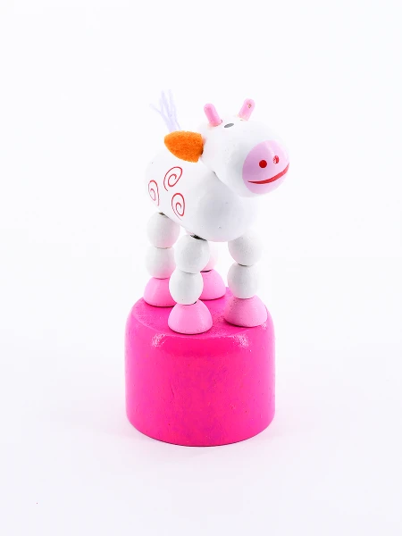 UNICORNIO DE MADERA ROSADO
