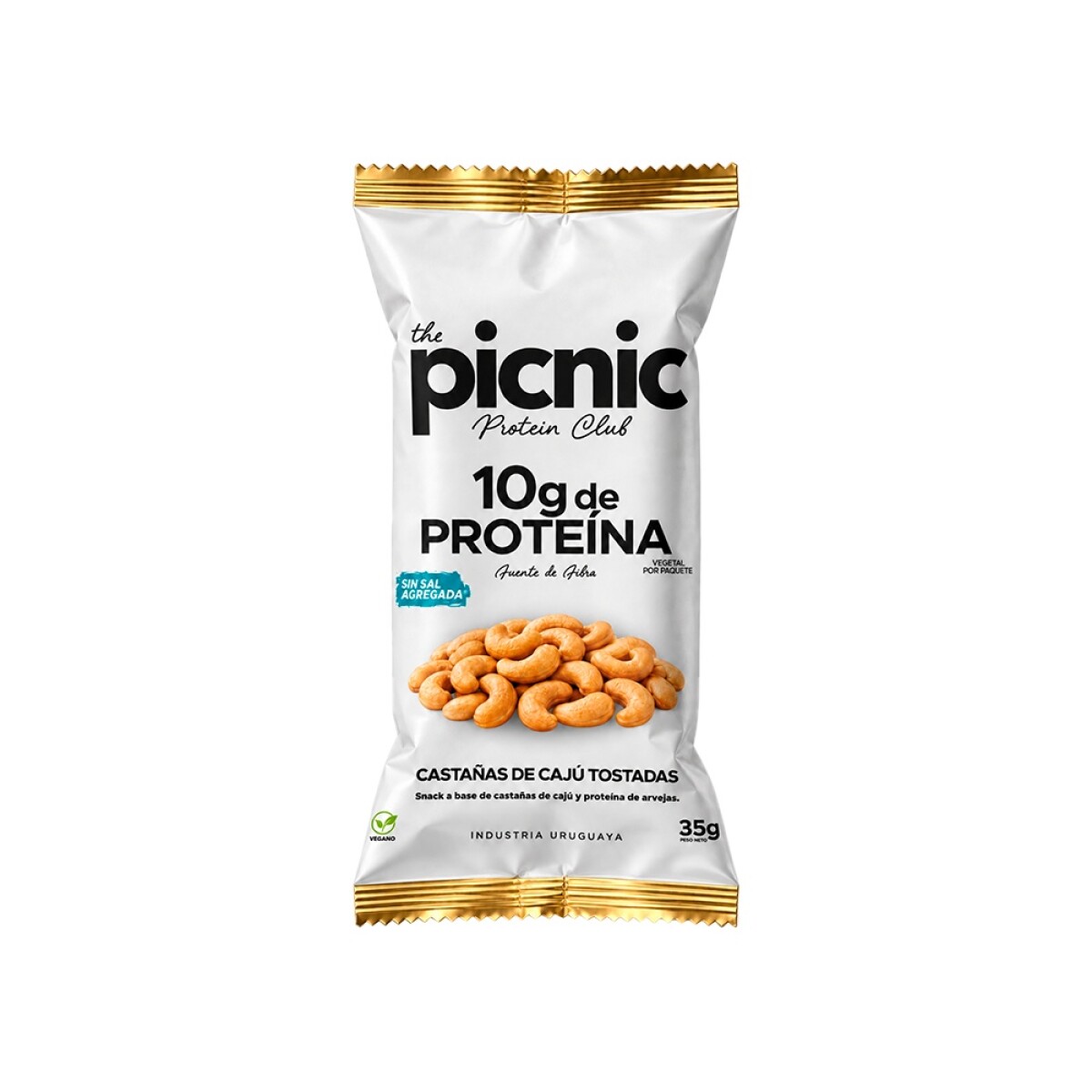 Castañas de Cajú Tostadas Sin Sal +10 Proteína 35g Picnic 