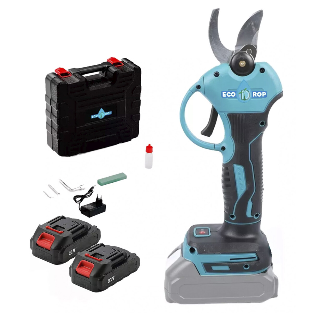 Tijera para Podar Brushless 32mm 21V EcoDrop con Accesorios 