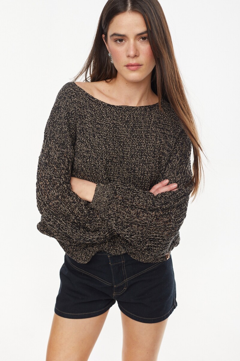 Sweater Agora Negro/Beige