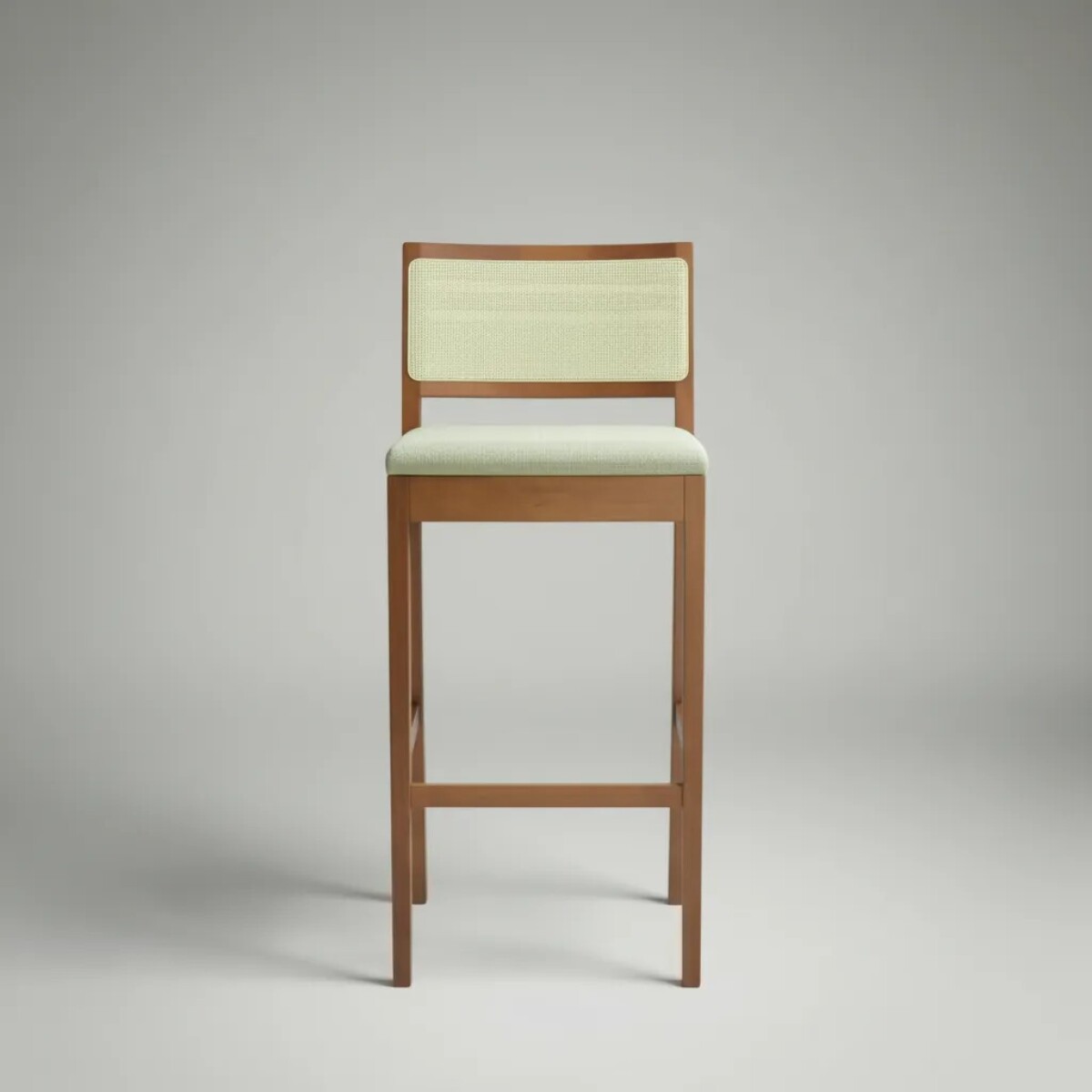 BANCO ALTO PARA BARRA - ESTERILLA - TAPIZADO TELA BEIGE 