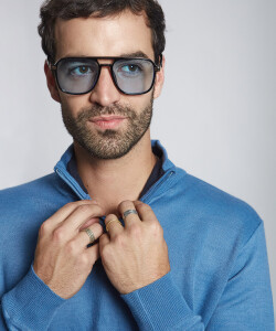 Remera melange blue