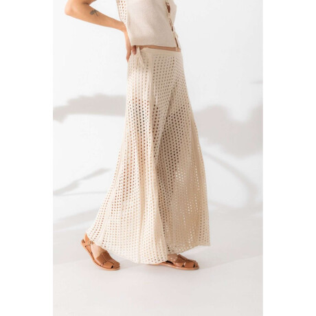 Pantalón Wide Hole Crudo