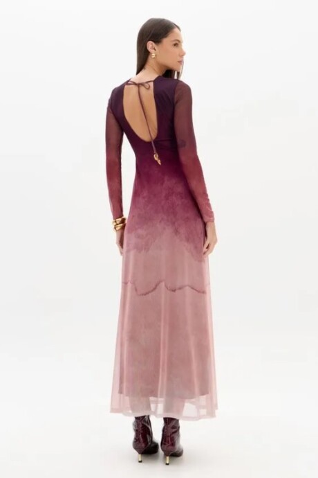 Vestido manga larga Maldivia Rosa