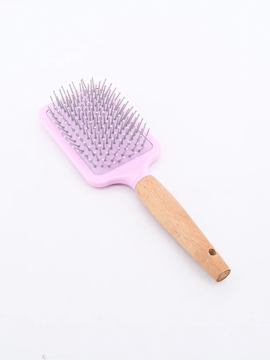 CEPILLO PALETA WOOD - ROSADO 