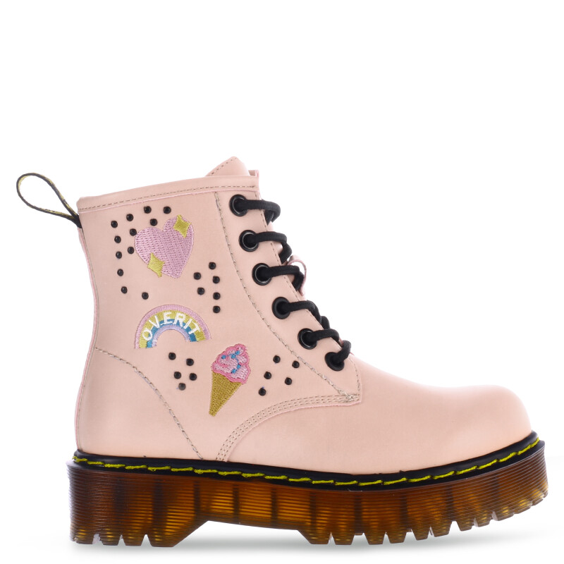 Bota de Niña Mini Miss Carol CAMDEN con parches y tachas Rosado