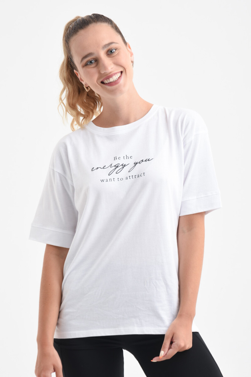 Camiseta manga corta estampada algodón orgánico - Energy 