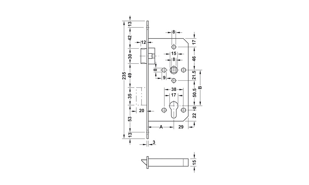 Cerradura de seguridad p/cilindro 911.25.200 negro Cerradura De Seguridad P/cilindro 911.25.200 Negro