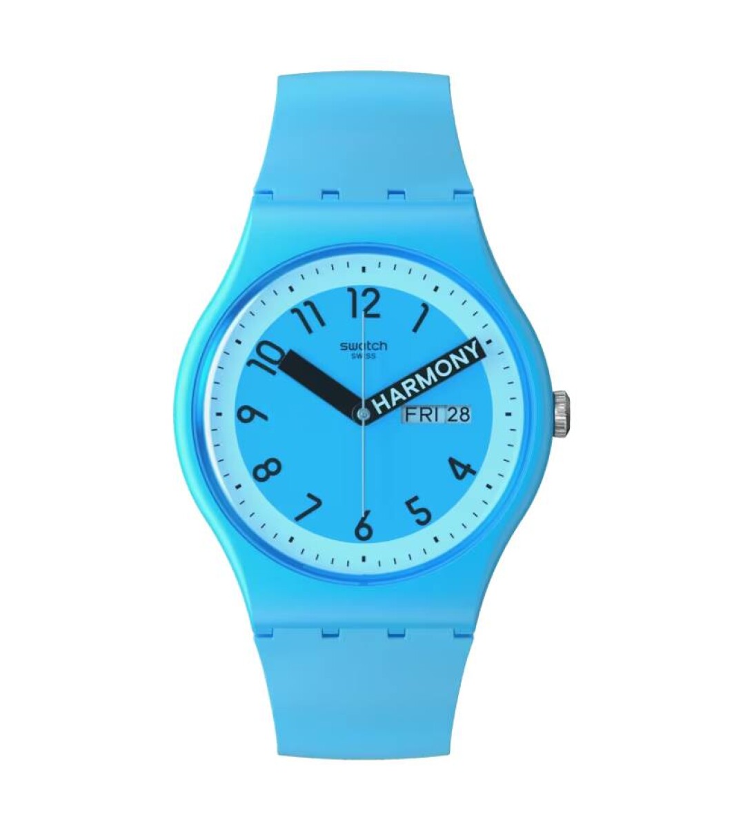 Reloj Swatch So29s702 Proudly Blue De Silicona 