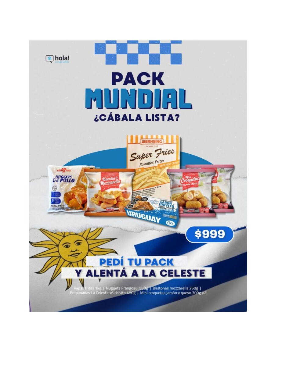 PACK CELESTE MUNDIAL PARA 6 PERSONAS 