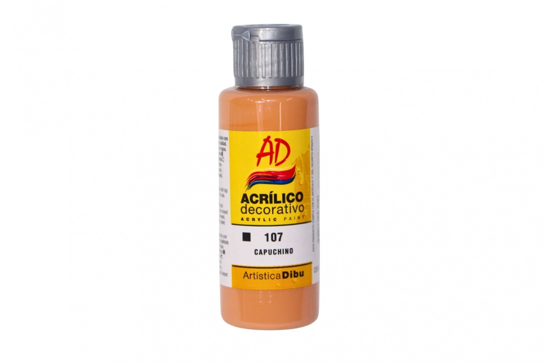 PINTURA ACRILICA ARTISTICA DIBU 60 ML. DIFERENTES COLORES - COLOR CAPUCHINO 107 
