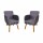 Pack x2 Sillón poltrona 1 cuerpo Lumax Maya nórdico de tela Gris