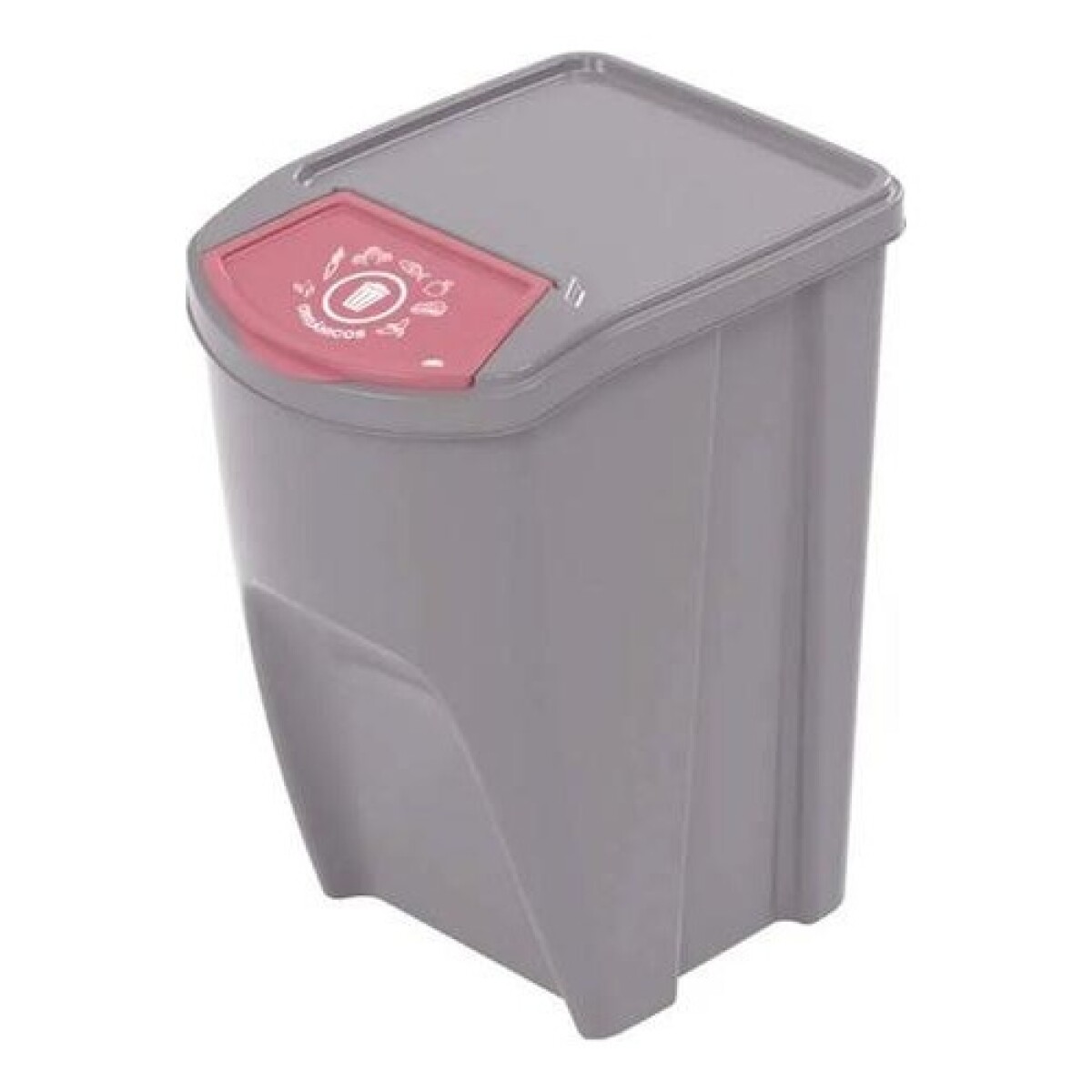 Basurero apilable Plasutil Eco 34L para desechos orgánicos/reciclables - Orgánico Color Gris 