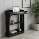 Escritorio plegable con estantes Negro