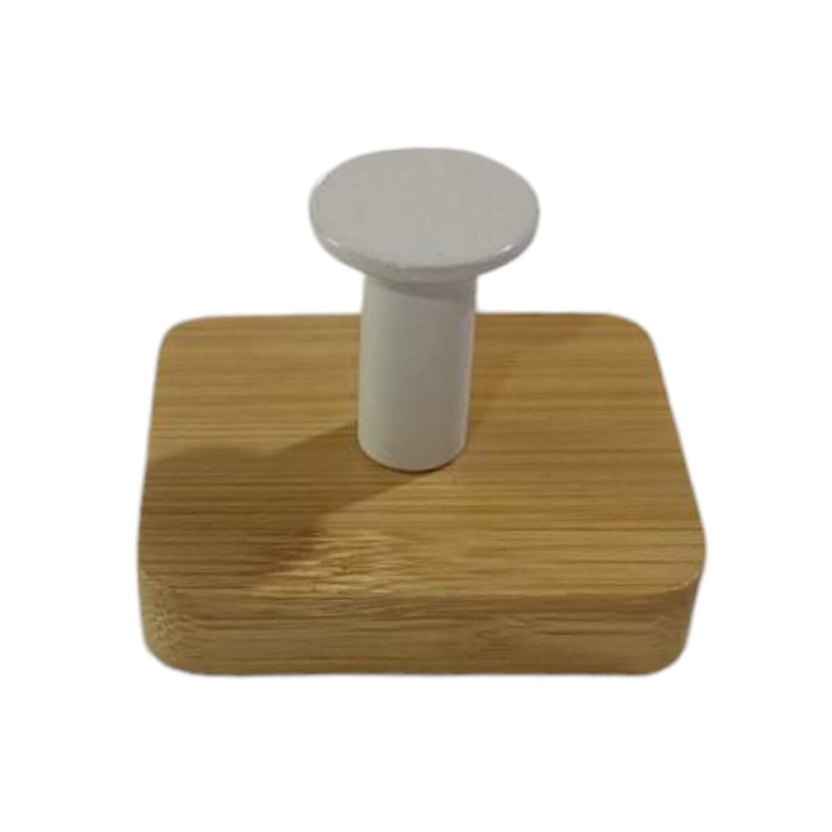 PERCHERO DE PARED 5x5CM 1 COLGADOR BAMBOO NATURAL/BCO 