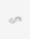 Aros Colgantes Cortos Metal Aros Colgantes Chunky Torzados - Plateado Rodio