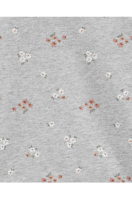 Set dos piezas pantalón y blusa de algodón, diseño floral. Talles 2-5T Sin color