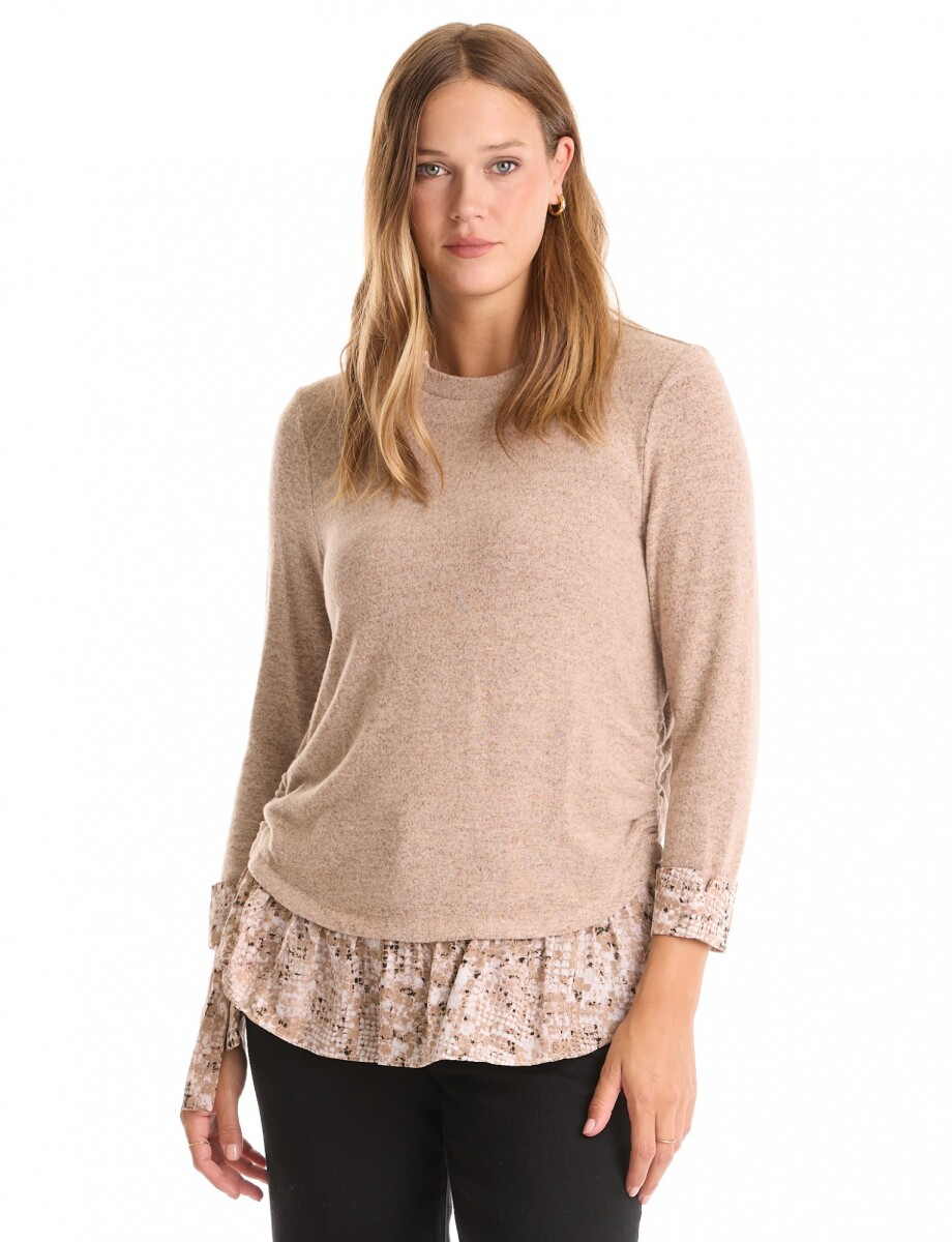 Buzo Twofer Printed - Beige 