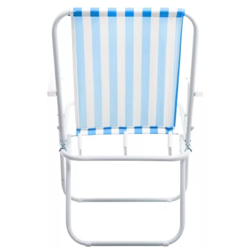 Silla De Playa Plegable Tubo De Hierro Azul