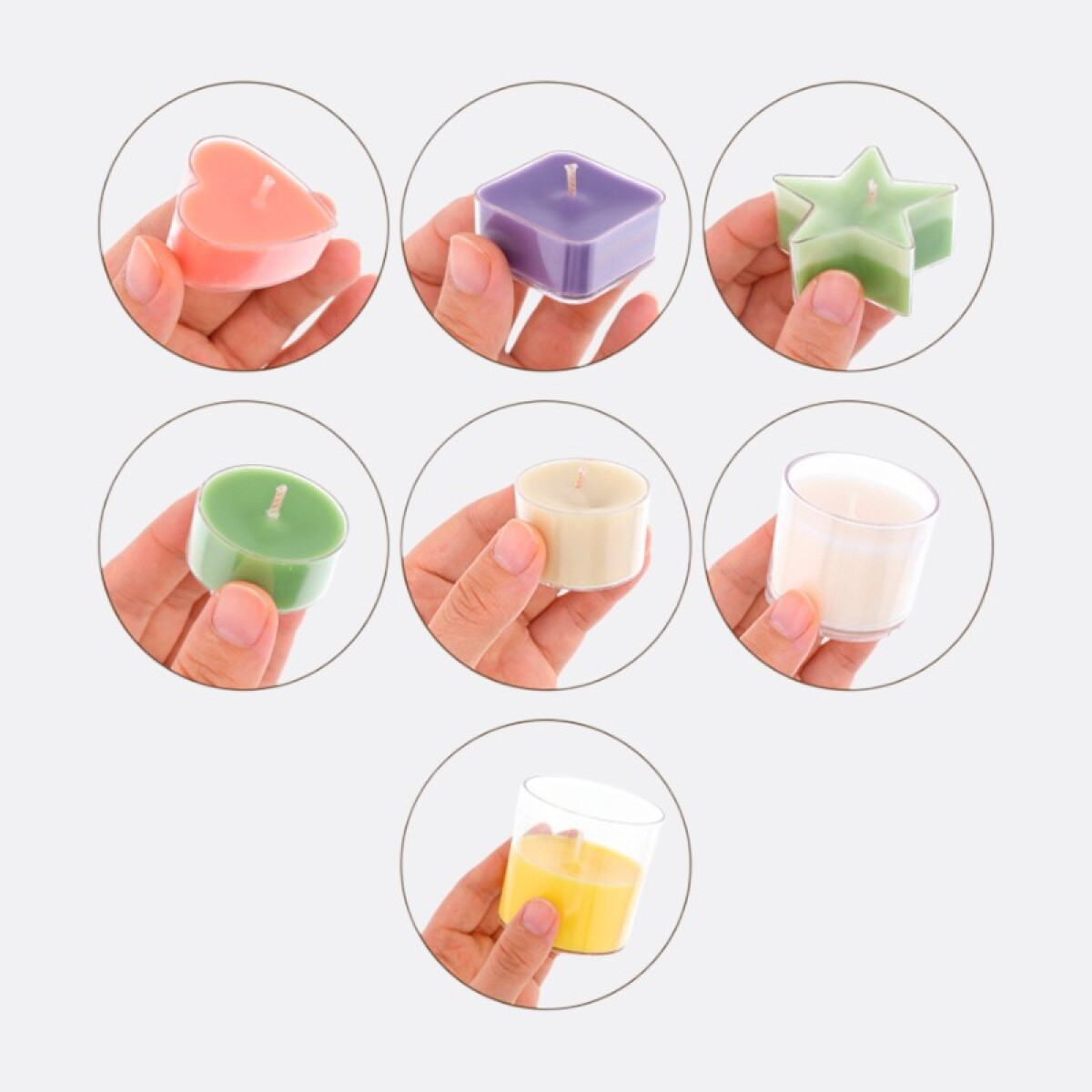 Set De Diferentes Formas x24 Para Crear Velas 