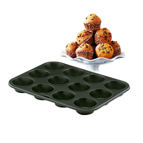 Placa muffins de teflón 35x26 c/12 cavid Placa muffins de teflón 35x26 c/12 cavid