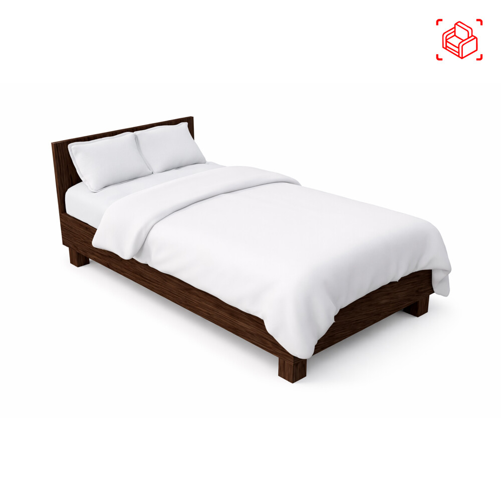CAMA 2 PLAZAS MADERA NATURAL-BEIGE CAPRI