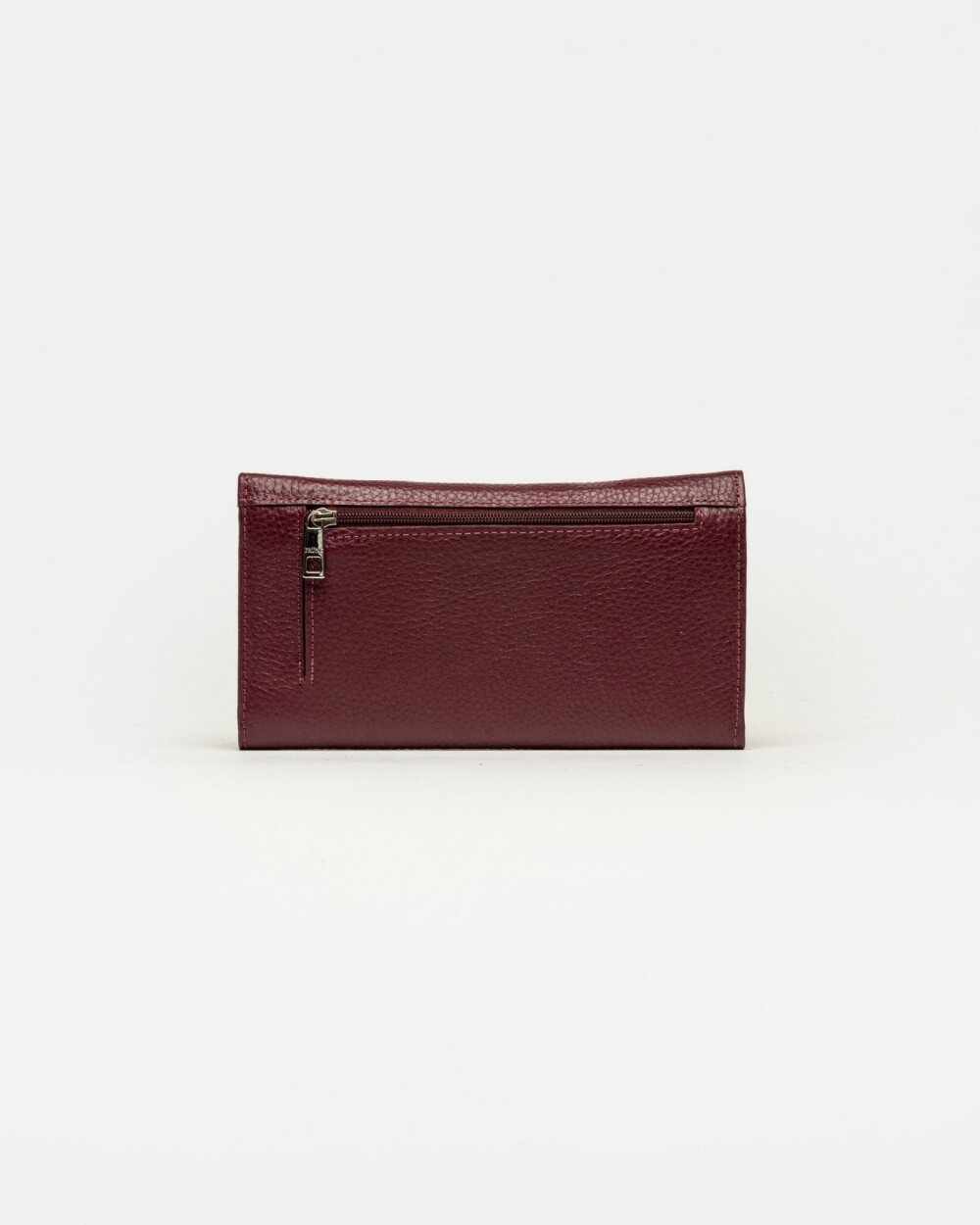 Billetera Cloe en cuero graneado Bordeaux