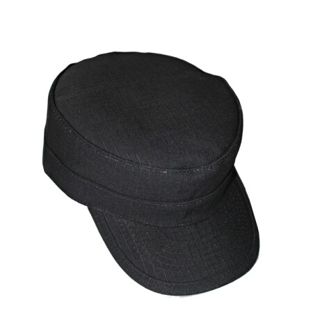 Gorro rectangular quepi policial Negro