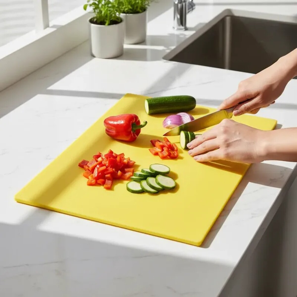 Tabla de picar en polipropileno Amarilla - F/CBYL-1218 