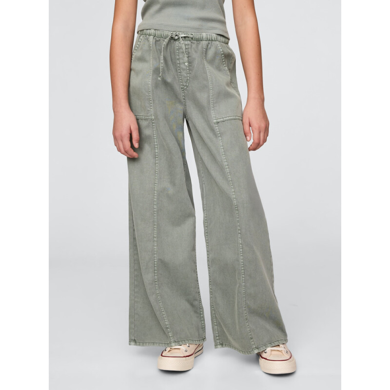 PO WOV BAGGY GASOLINE GREEN 103