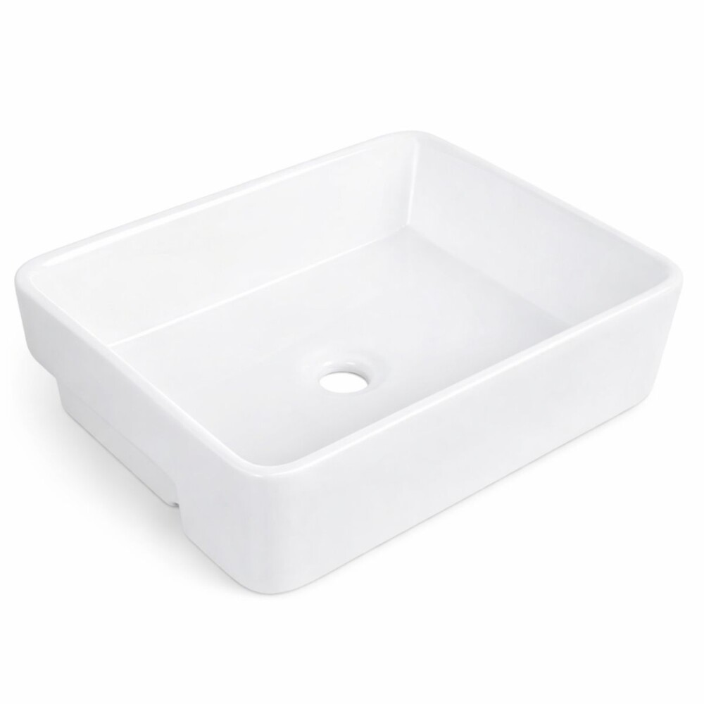 Bacha de semi encastre rectangular 48x37 cm blanca Dmc Bacha De Semi Encastre Rectangular 48x37 Cm Blanca Dmc