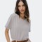 BLUSA FEM CINZA CLARO