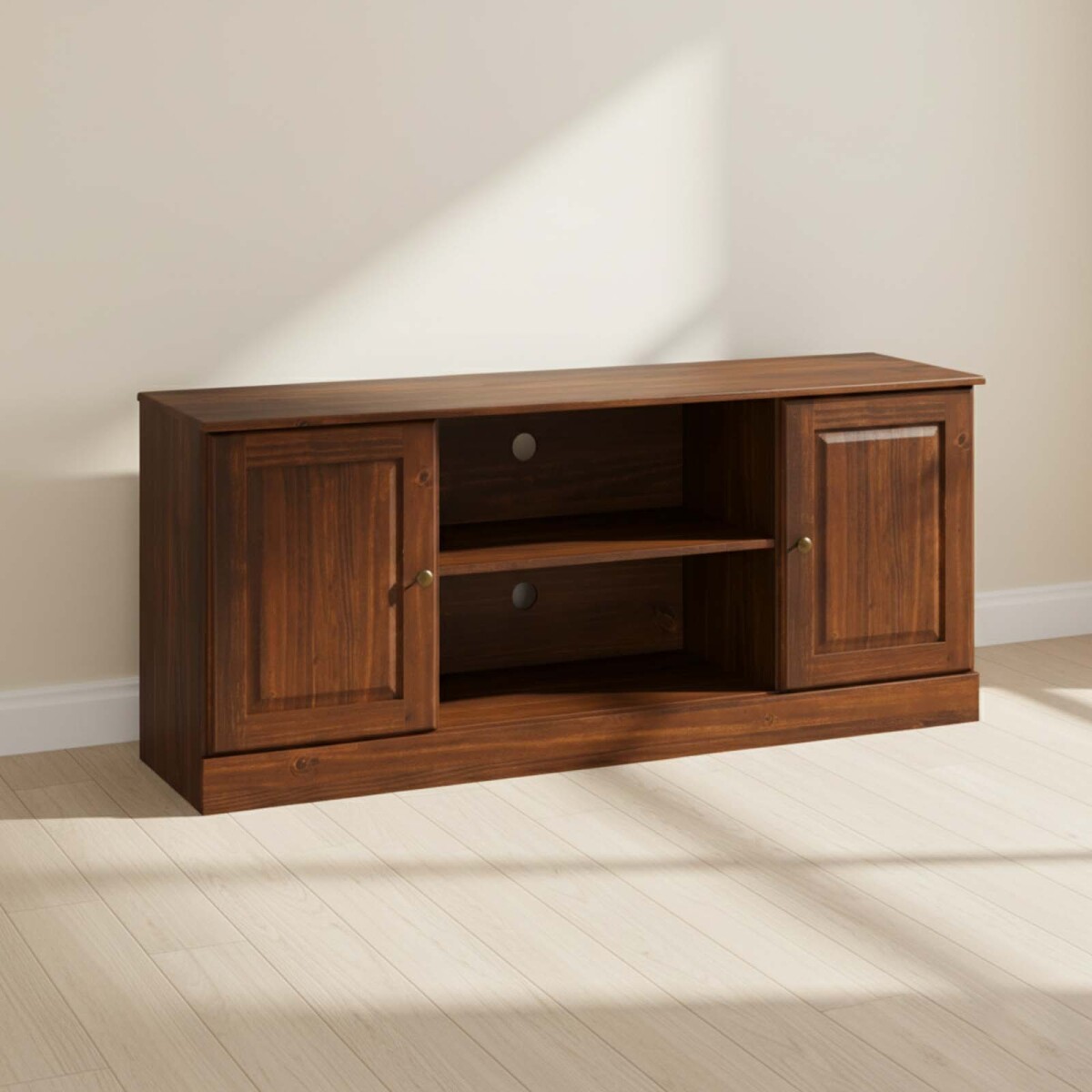 RACK DE LIVING - MADERA MARRON AGATA NOGAL 