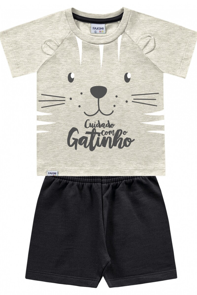 Conj. para bebes (camiseta y shorts) GRIS