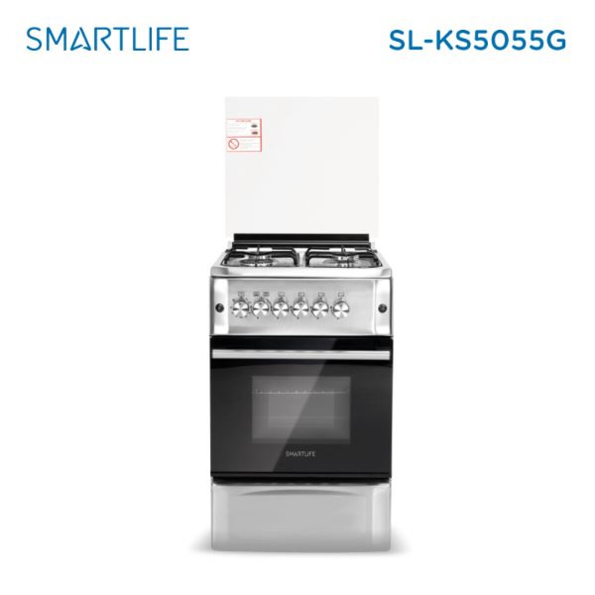 Cocina A Gas Con Grill Smartlife Silver SLKS5055G 