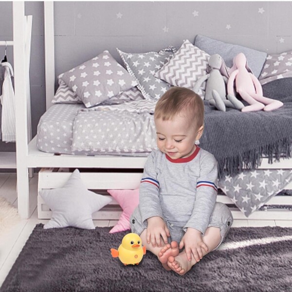 Juguete Interactivo Bebe Movimiento Caminante Pila Infantil Variante Color Amarillo